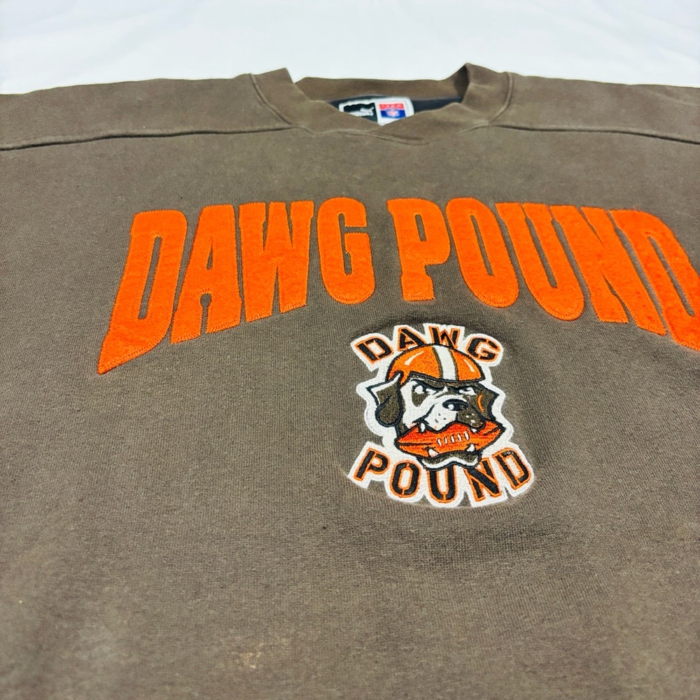 Vintage PUMA Cleveland Browns Dawg Pound Crewneck Sweater - Picture 4 of 8